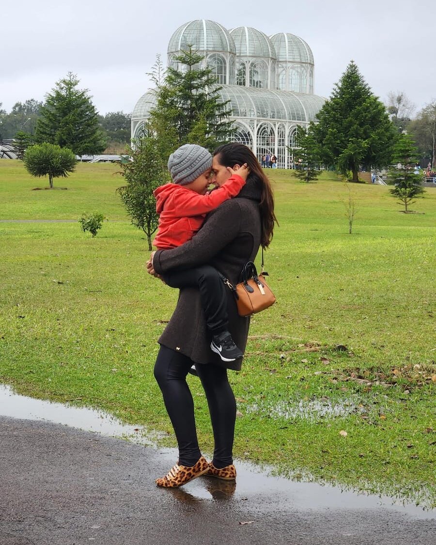 Danielle e Noah, no Jardim Botânico